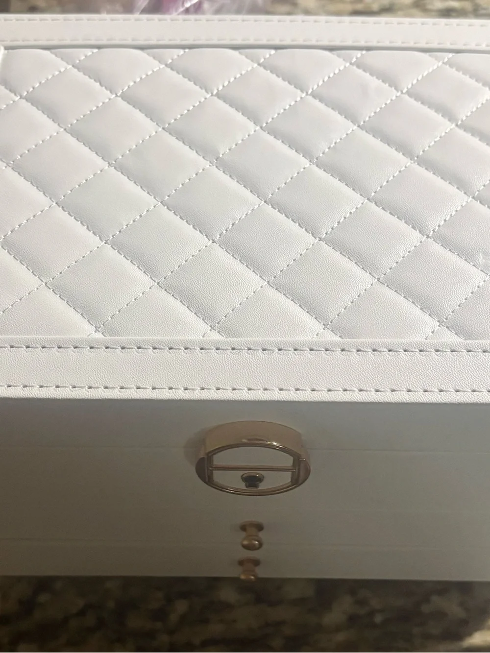 White Jewelry Organizer Box with Multiple Compartments
